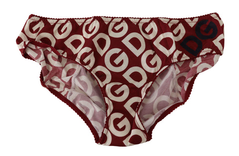 Multicolor Dolce & Gabbana logo print slip bottom underwear with vibrant, multicolored design and comfortable fit.