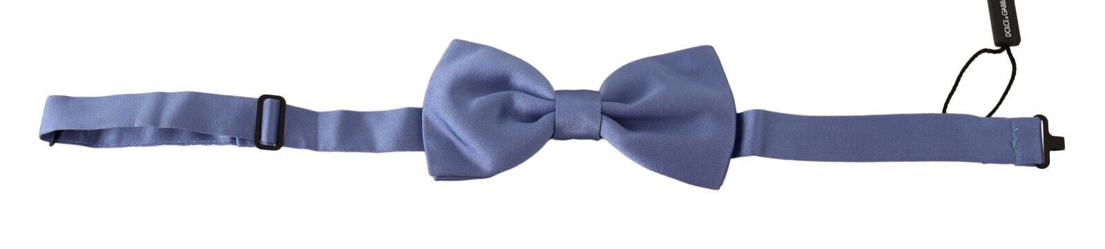 Purple 100% silk adjustable bow tie with papillon style from Dolce & Gabbana, featuring elegant silk fabric and classic design.