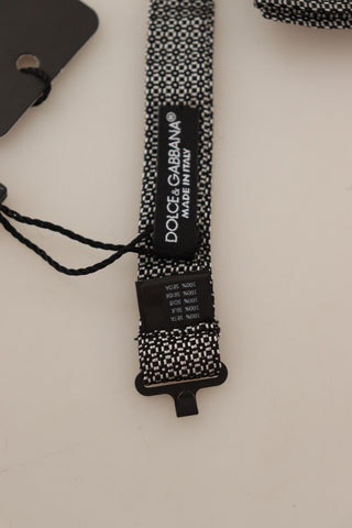 Multicolor patterned adjustable neck bow tie by Dolce & Gabbana, featuring a stylish papillon design and vibrant fabric.