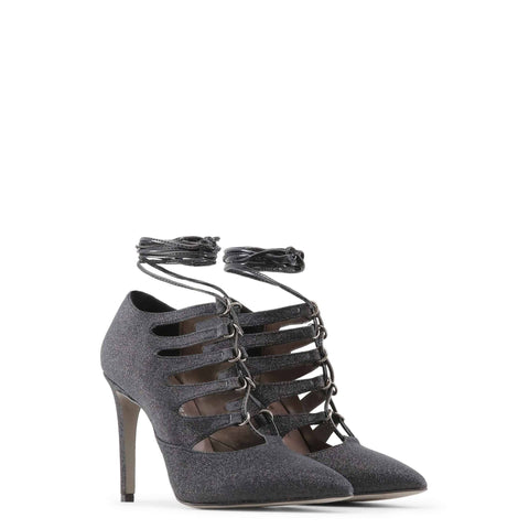 Made in Italia MORGANA Glitter Nero by Jag Couture London, close-up of black glitter fabric with luxurious texture.