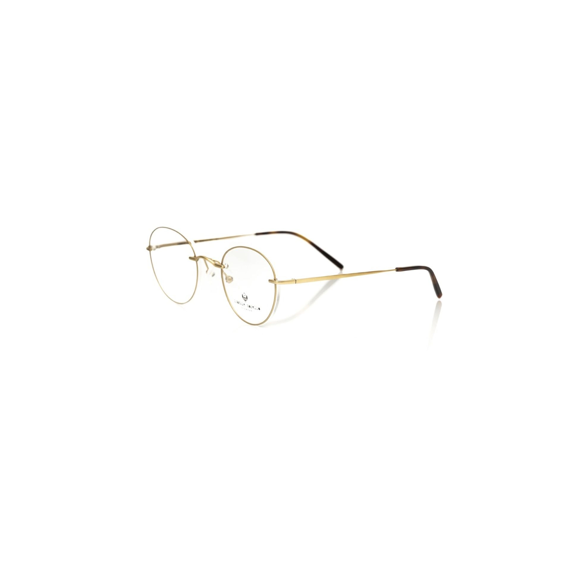 Frankie Morello FEMF8023UV_O791OROOPACO sunglasses with oval frames and dark tinted lenses, displayed on a neutral background.