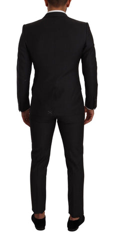 Dark Gray MARTINI Single Breasted 2 Piece Suit