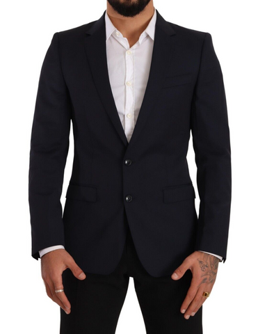 Dark Blue Single Breasted Coat MARTINI Blazer