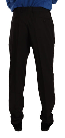 Brown Wool Skinny Formal Dress Pants