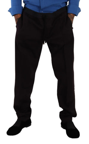 Bordeaux Cotton Mens Skinny Trouser Pants