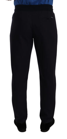 Blue Cotton Stretch Jogging Trouser Pants