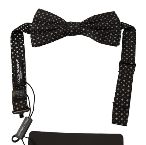 Dark Gray 100% Silk Adjustable Neck Papillon Tie - Jag Couture London