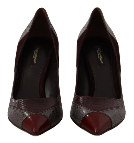 Multicolor Exotic Leather Heels Pumps Shoes
