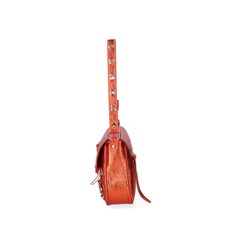 Jag Couture London Roberta Rossi RR220723423FBG-L010 orange fabric handbag with sleek design and silver hardware.