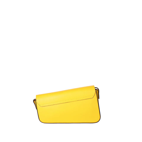 Roberta Rossi RR220722323FBG-L224 yellow handbag by Jag Couture London New York with gold hardware and textured leather.