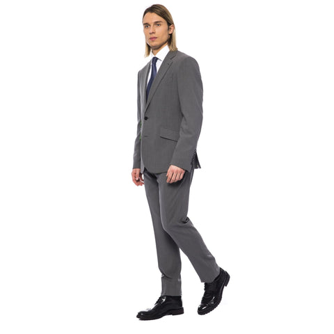 Jag Couture London - New York billionaire grey blazer with tailored fit and classic lapel, showcased on a mannequin.