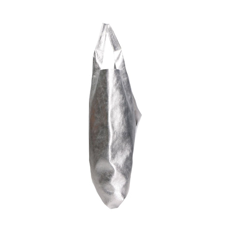 Jag Couture London - New York Gave Lux GLX220535823FBG-L001_ARGENTO elegant silver handbag with textured leather finish
