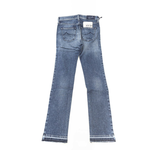 Jag Couture London New York Jacob Cohen Kimberly slim-fit jeans in dark wash denim with subtle stitching details.