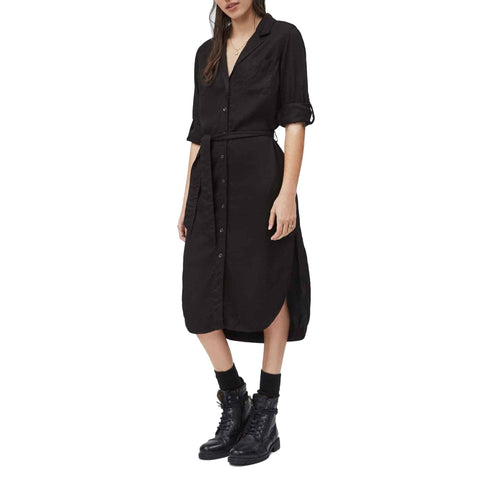 Pepe Jeans Edan black denim jacket by Jag Couture London New York, shown on a hanger with front view and detailed stitching.