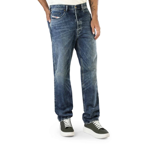 Dark denim Diesel D-MACS men's jeans by Jag Couture London - New York, front view showing fit and stitching details.