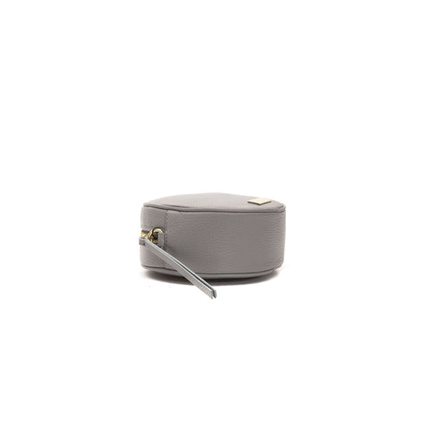 Elegant Pompei Donatella A1041ANNA_Fog handbag by Jag Couture London featuring a sleek design and neutral fog color.