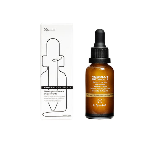 Jag Couture London - New York 5punto5 Absolut Retinol.3 30ml skincare serum bottle with white and silver packaging.