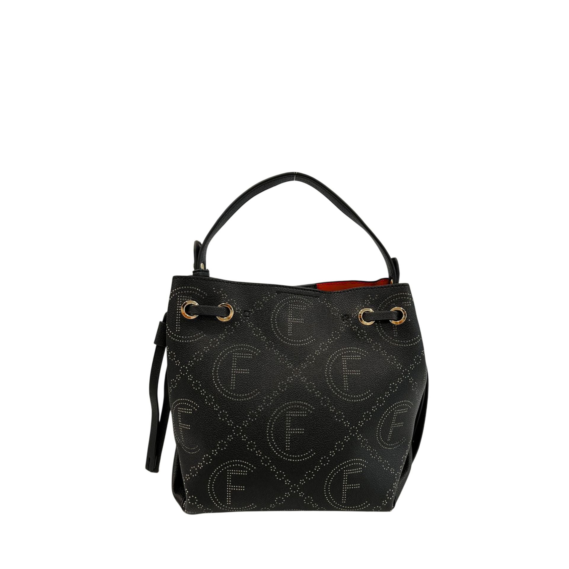 Black Cristinaeffe CF22720 handbag by Jag Couture London - New York, featuring sleek leather design and silver hardware.