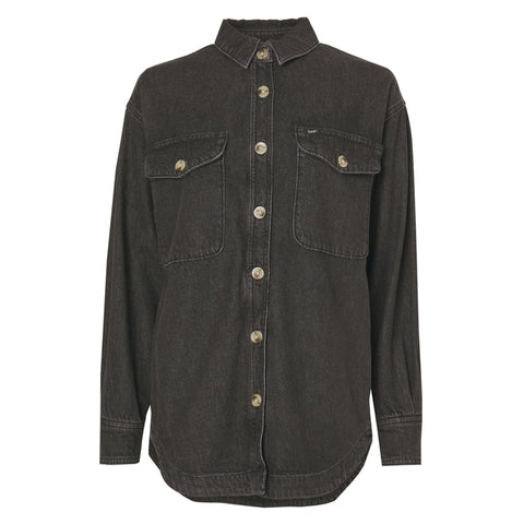 Jag Couture London-New York Lee X073 denim jacket with classic design and visible stitching, front view with collar and button closure.