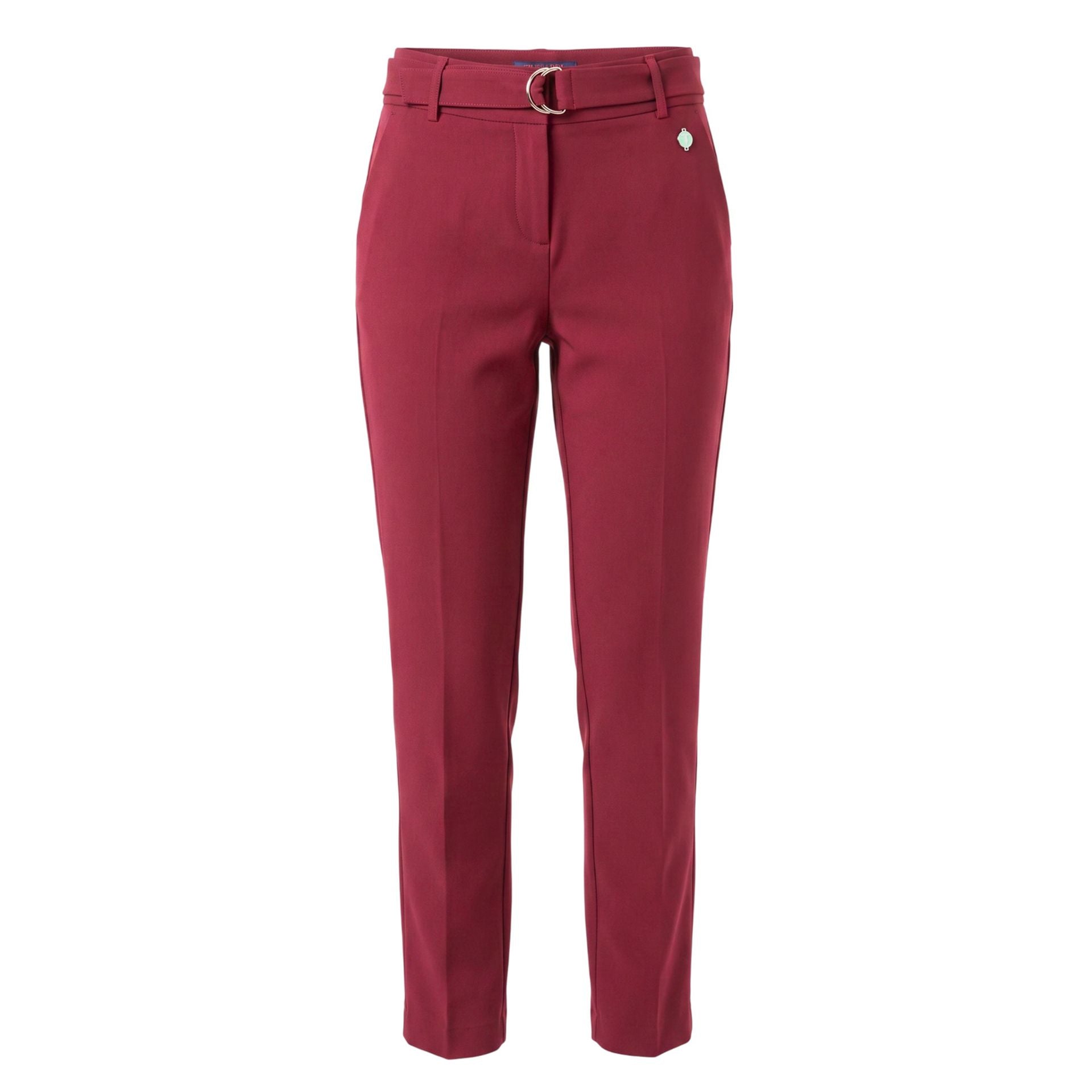Trussardi Jeans in Bordeaux color, displayed with front view and detailed stitching, showcasing the stylish denim design.