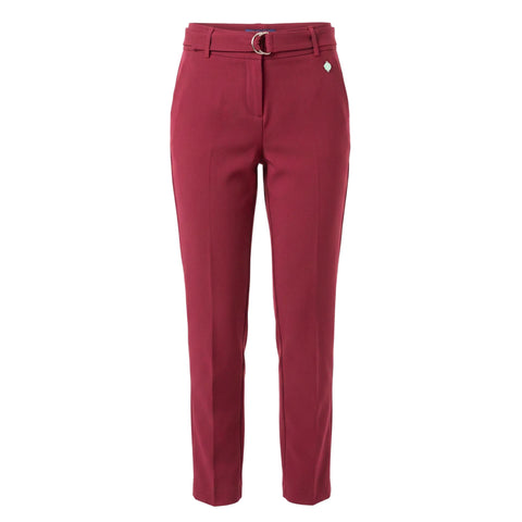 Trussardi Jeans in Bordeaux color, displayed with front view and detailed stitching, showcasing the stylish denim design.