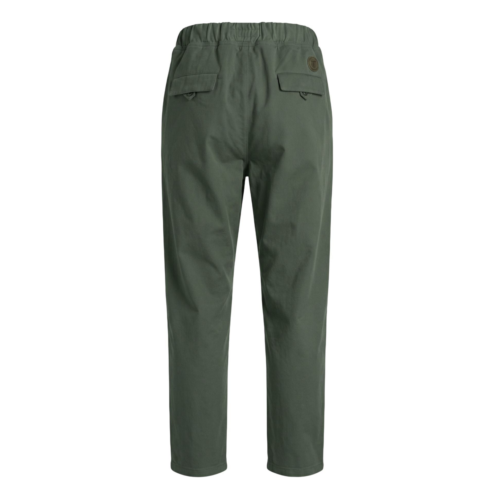 Dark green Trussardi jeans with stylish fit, featuring classic denim texture and subtle stitching details.