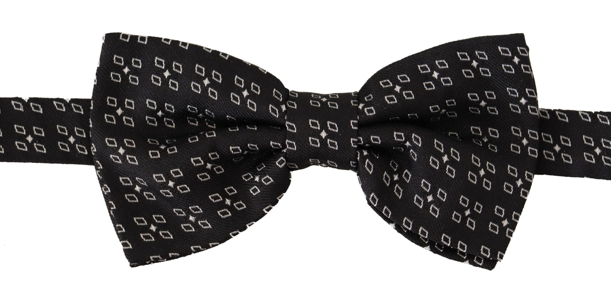 Dark Gray White Polka Dot 100% Silk Neck Papillon Tie