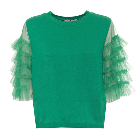 Jag Couture London New York Twinset X073_222TN3250_04226, stylish knit twinset with intricate patterns and vibrant colors.