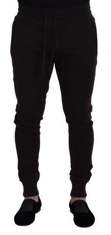 Brown Cashmere Trousers Bottoms Drawstring Pants