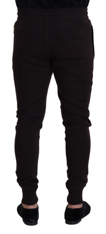 Brown Cashmere Trousers Bottoms Drawstring Pants