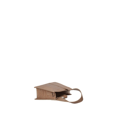 Roberta Rossi RR220722023FBG-C05 taupe light Chiaro handbag by Jag Couture London New York showing front view and textured leather.