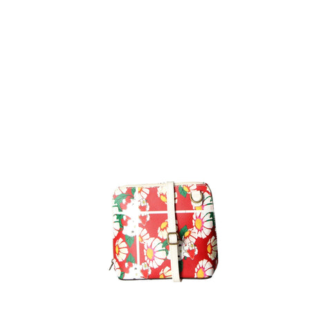 Jag Couture London New York Gave Lux GLX220334323FBG-ROSSO handbag with red leather exterior and gold hardware.