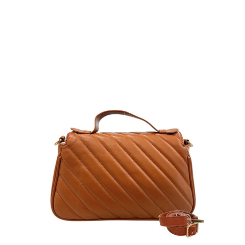 Cristinaeffe CF24FW026_CUOIO leather handbag by Jag Couture London New York with gold-tone hardware and sleek design.