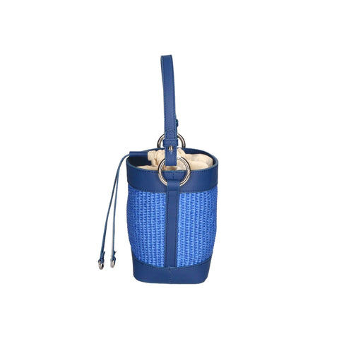 Lux Gave GLX220516623FBG-530 S22 Bluette handbag by Jag Couture London New York, showing the textured blue leather exterior.