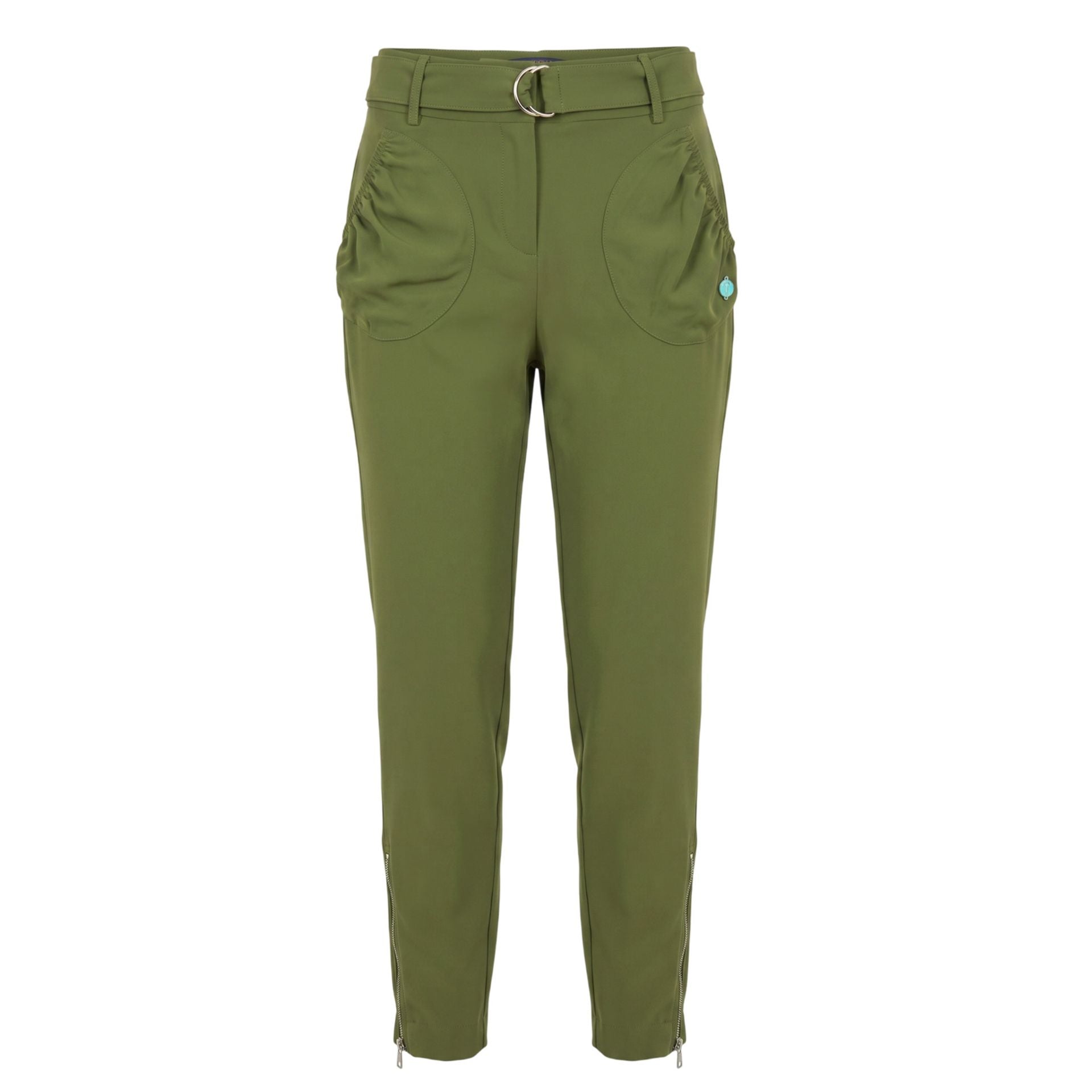 Trussardi Jeans 56P001231T000698_G260Military displayed in a casual fit, showcasing the stylish design and denim fabric.
