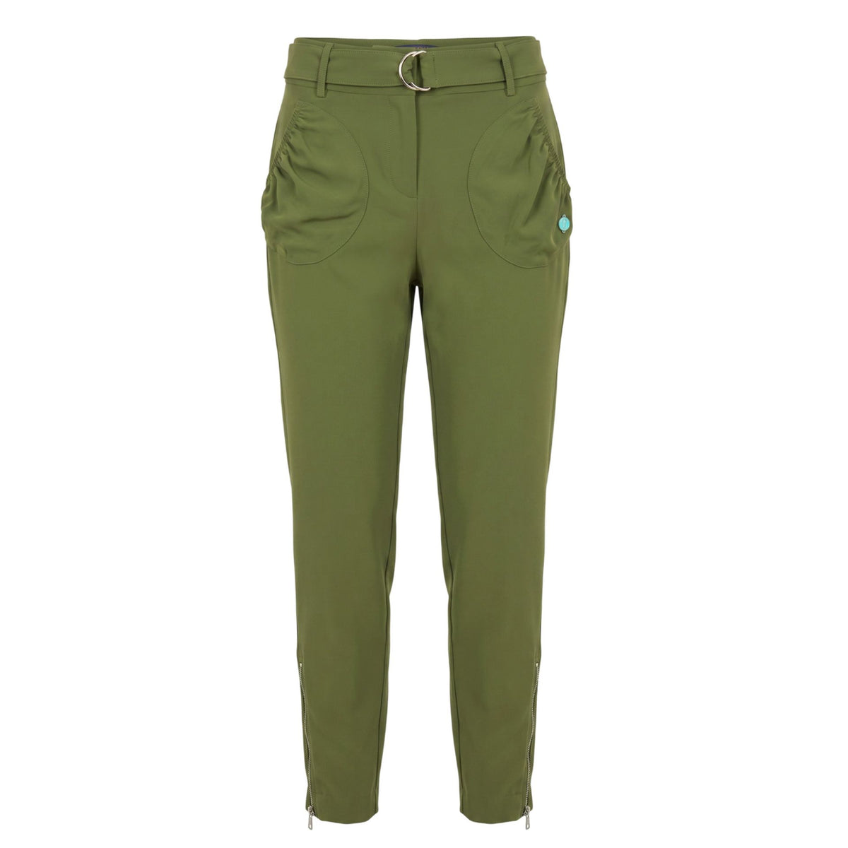 Trussardi Jeans 56P001231T000698_G260Military displayed in a casual fit, showcasing the stylish design and denim fabric.