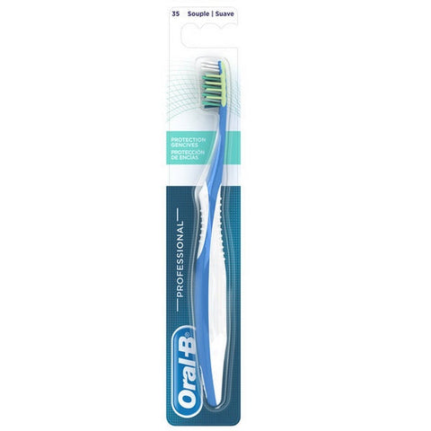 Jag Couture London new York Oral-B Professional Encias Suaves dental toothbrush with soft bristles, designed for gentle gum cleaning.