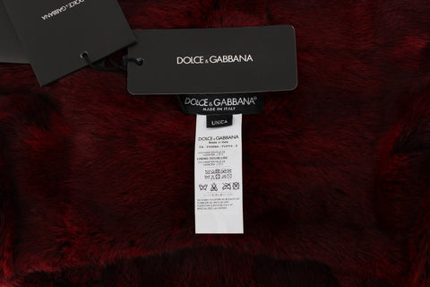 Bordeaux Hamster Fur Crochet Hood Scarf Hat