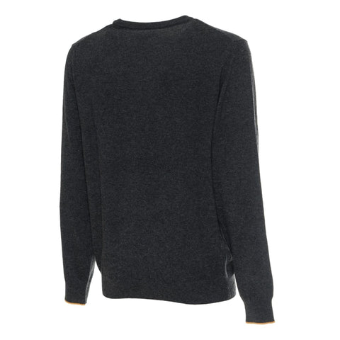Sergio Tacchini dark grey melange sweatshirt with logo detail, casual fit, made by Jag Couture London New York.
