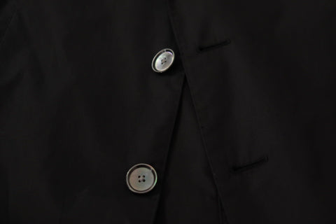Black Single Breasted TAORMINA Breasted Blazer