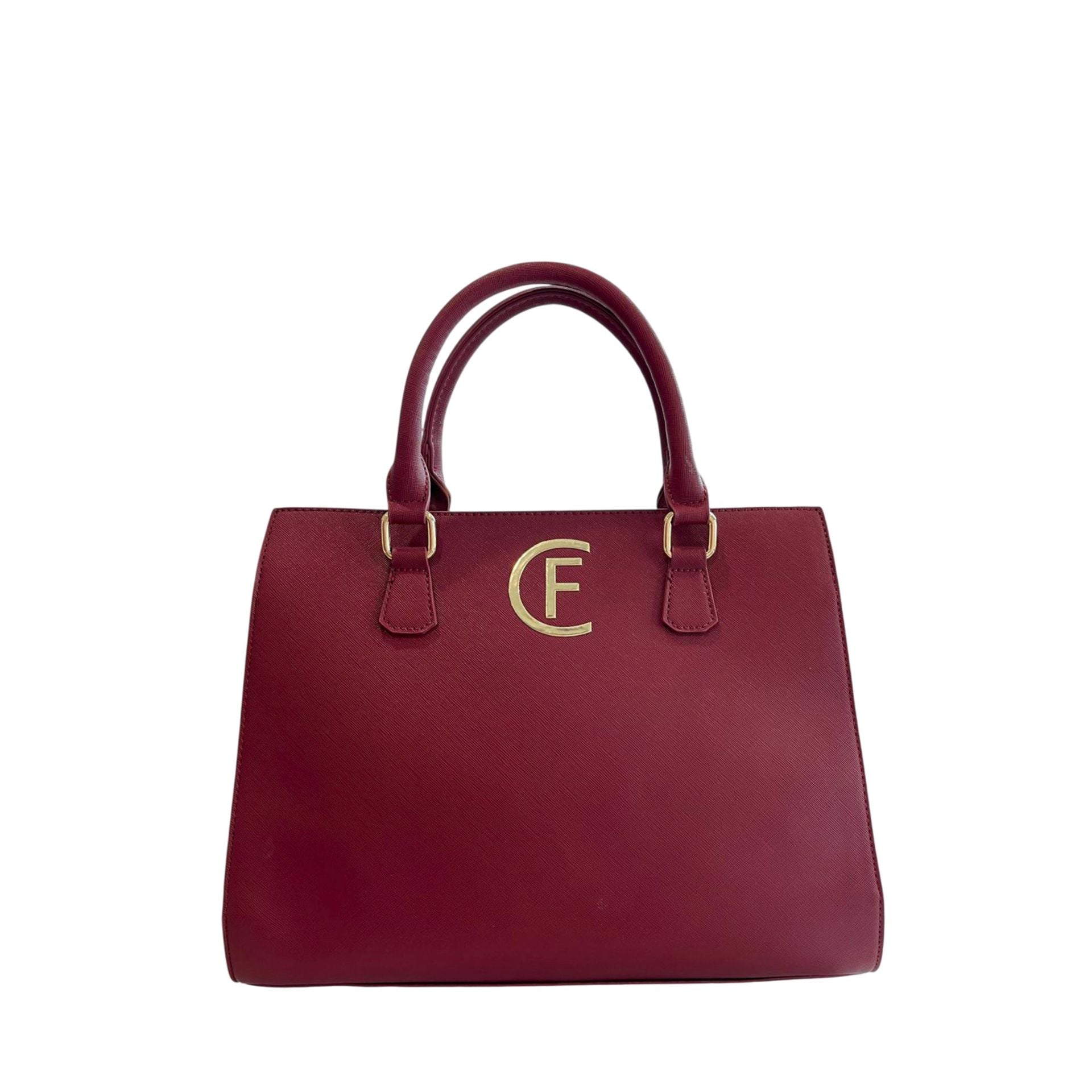 Cristinaeffe CF24FW022 Bordeaux handbag by Jag Couture London - New York, featuring smooth leather and elegant design.