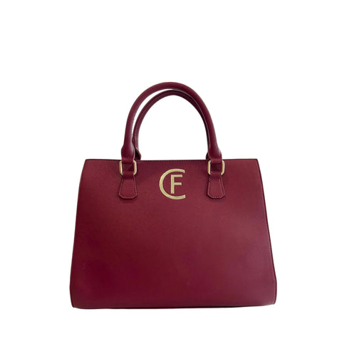 Cristinaeffe CF24FW022 Bordeaux handbag by Jag Couture London - New York, featuring smooth leather and elegant design.