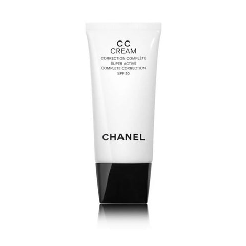 Jag Couture London Chanel CC Cream Complete Correction SPF 50 in 40 Beige, 30ml, featuring smooth texture and elegant packaging.
