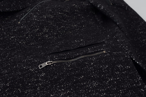 Black Wool Double Breasted Coat Men Jacket