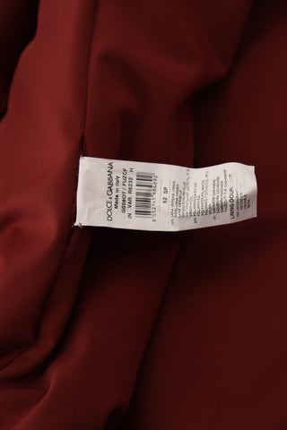 Red Wool Double Breasted Coat Jacket
