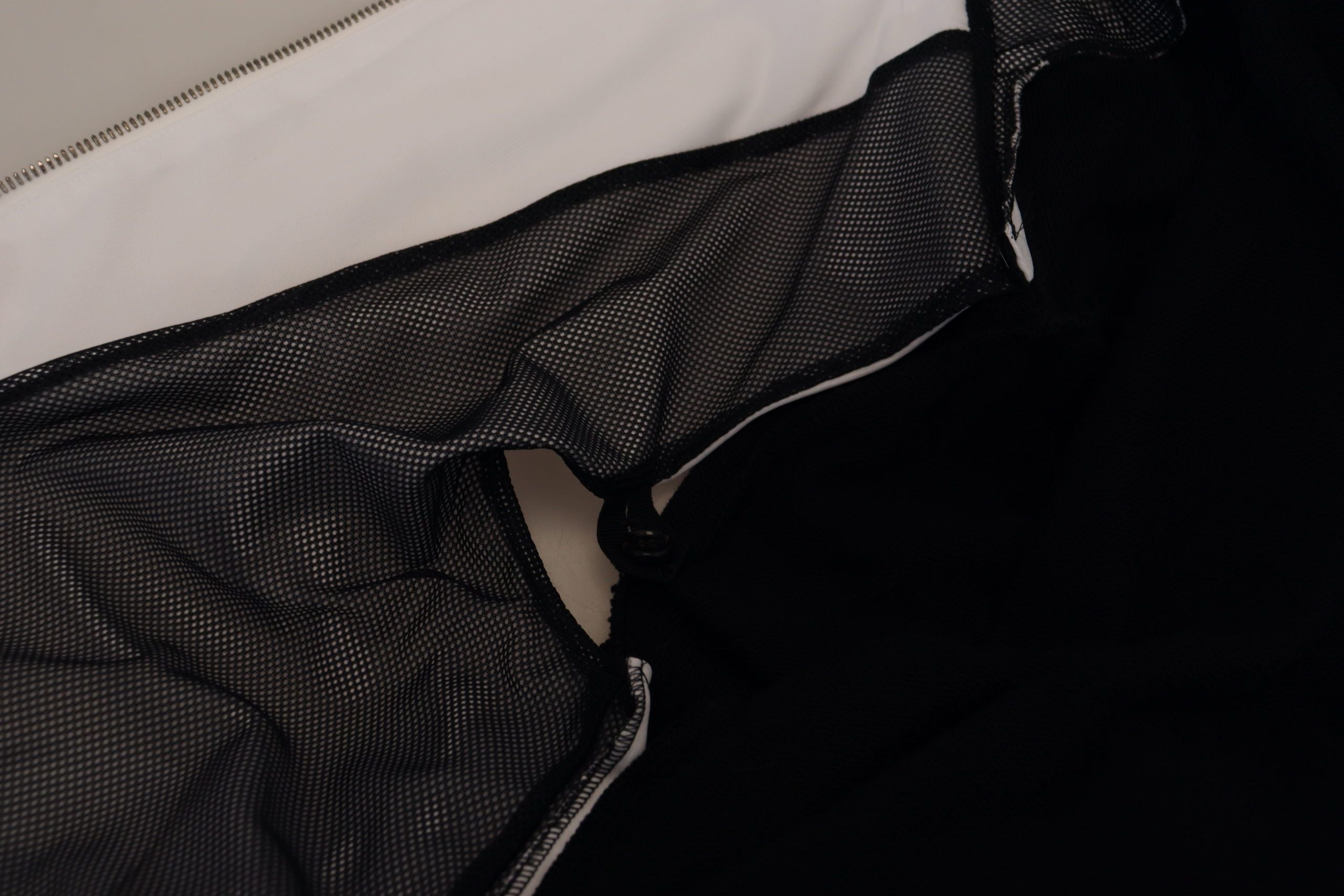 Black Polyester Hooded Full Zip Jacket