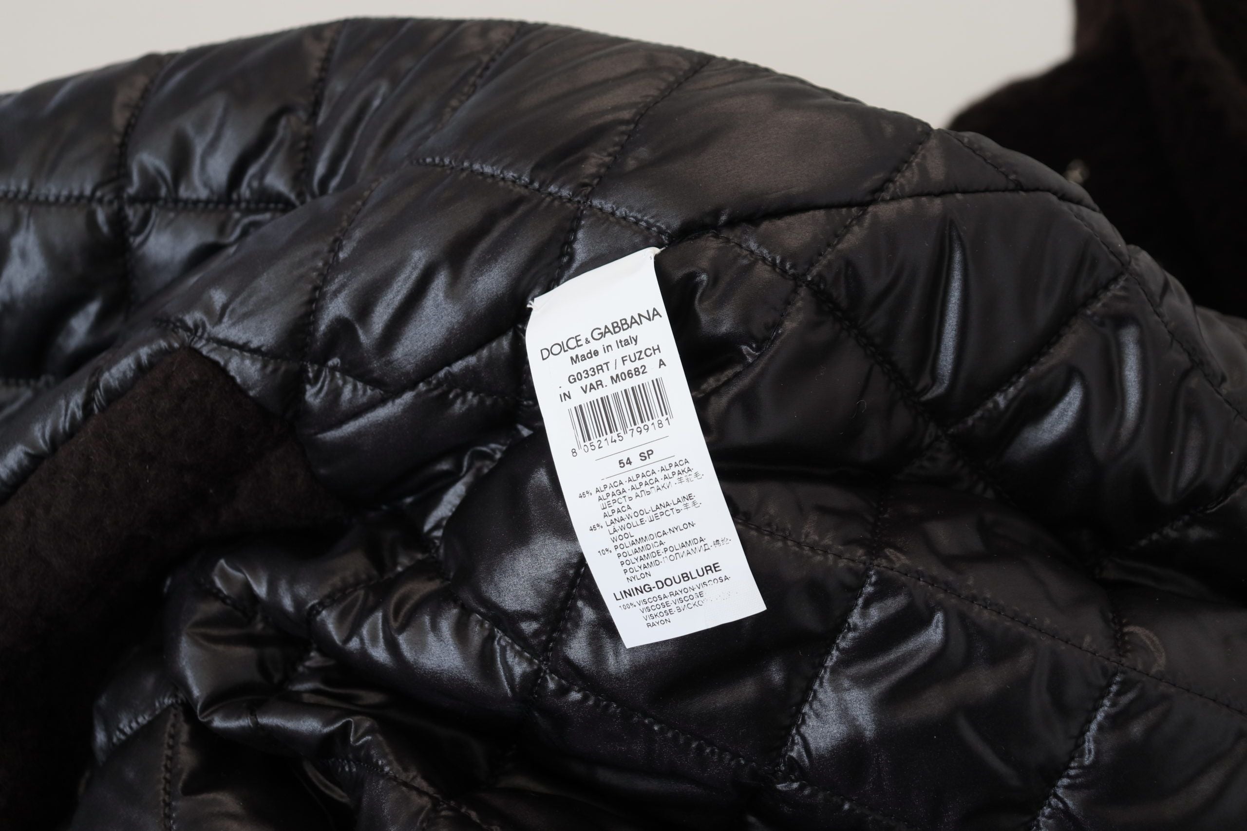 Black Alpaca Button Down Trench Coat Jacket