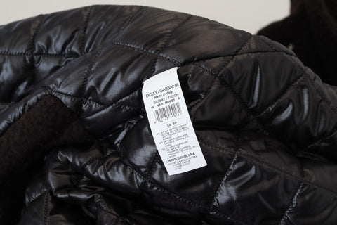 Black Alpaca Button Down Trench Coat Jacket