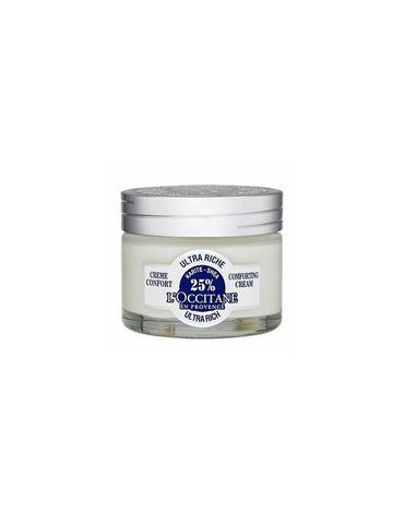L'Occitane Karité Crème Visage Ultra Riche 50ml jar with white lid and label, designed for nourishing facial skin.