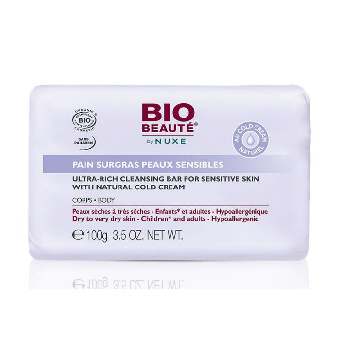 Nuxe Bio Beauté Ultra Rich Cleansing Bar Sensitive Skin 100g Jag Couture London - New York